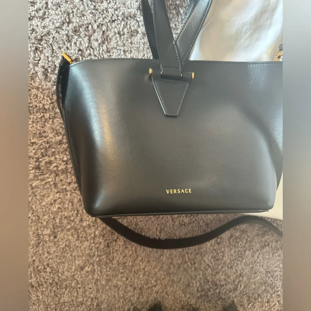 Versace Virtus Medium Bucket Bag. Back - Picture 6 of 14